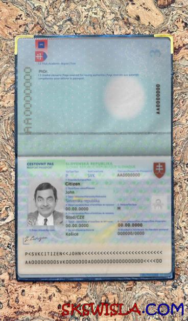 Słowacja zdjęcie do paszportu pliki PSD, skan i fotografowany obraz